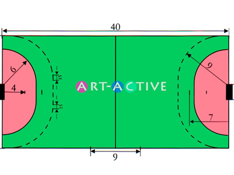 Схема гандбольной площадки